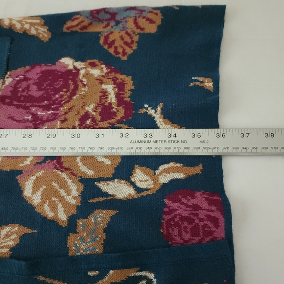 Soft Surroundings Longline Knit Cardigan In Floral Fairy Glen - Picture 9 of 10